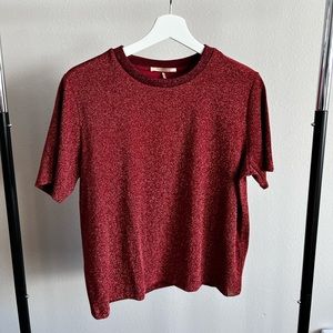 Lurex metallic red shirt from Scotch & Soda